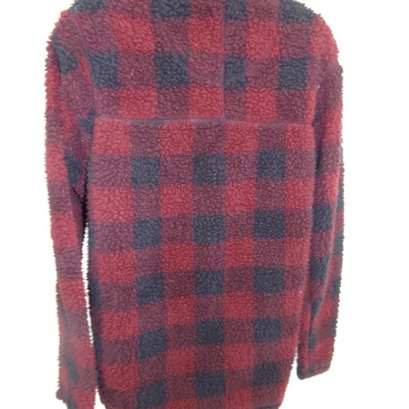 Women Red and Black Teddy Jacket - Picture 5 of 7